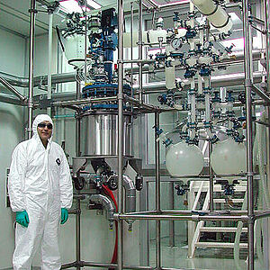 Reator Pharma para fármaco ativo API, com revestimento para proteção do vidro 