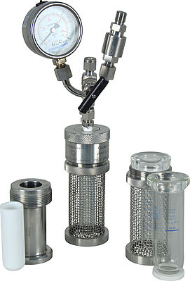 tinyclave - Reator de pressão para pesquísa com vasos intercambiaveis de vidro, aço inox, Hastelloy, Teflon
