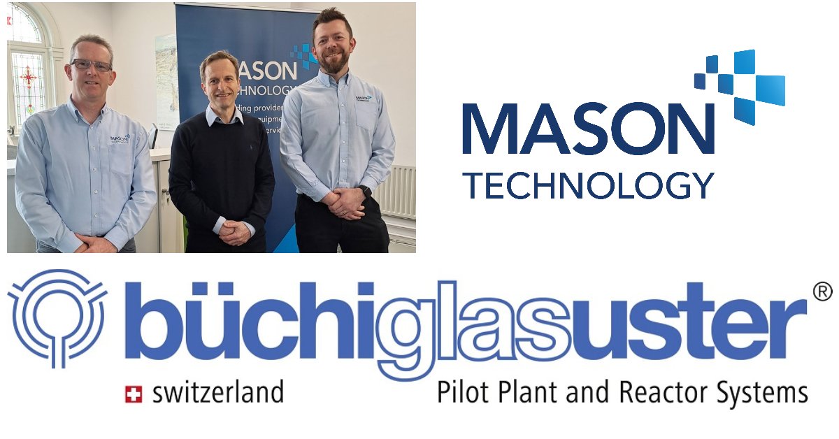 Mason Technology appointed exclusive distributor for Buchiglas (Büchi AG) in Ireland 