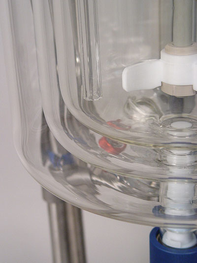 Vaso de vidro com camisa dupla, (3 paredes, isolamento) para química a baixa temperatura 