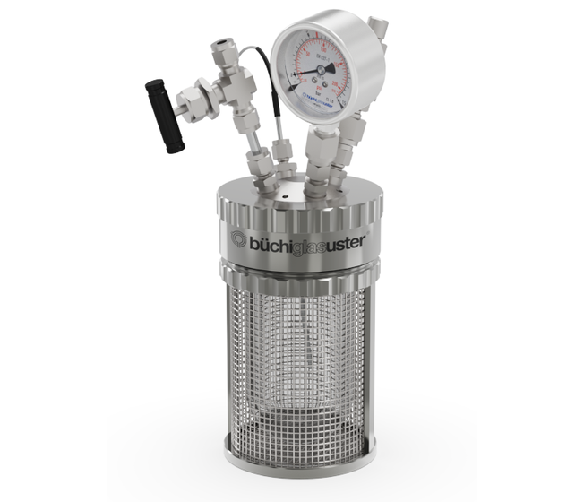 Reator de pressão de laboratório em pequena escala de vidro/aço (sem agitação)